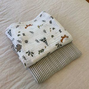 Little Unicorn Cotton Muslin Swaddle Blanket (Set of 2)